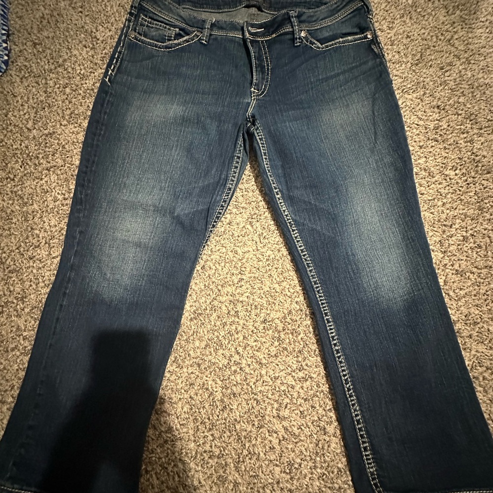 Silver Jeans Dark Blue Ankle Jeans